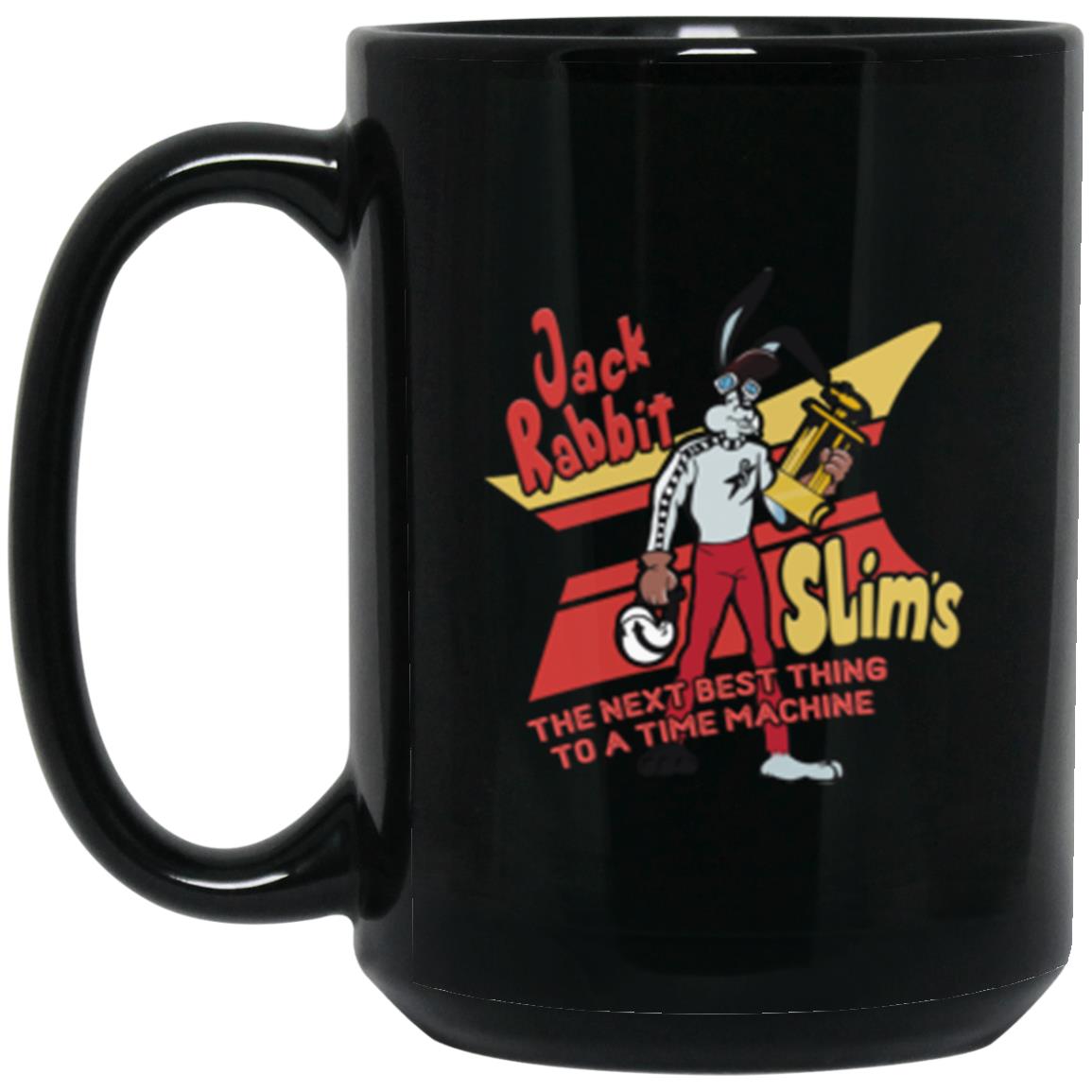 Jack Rabbit Slims Black Mug 15Oz (2-Sided)