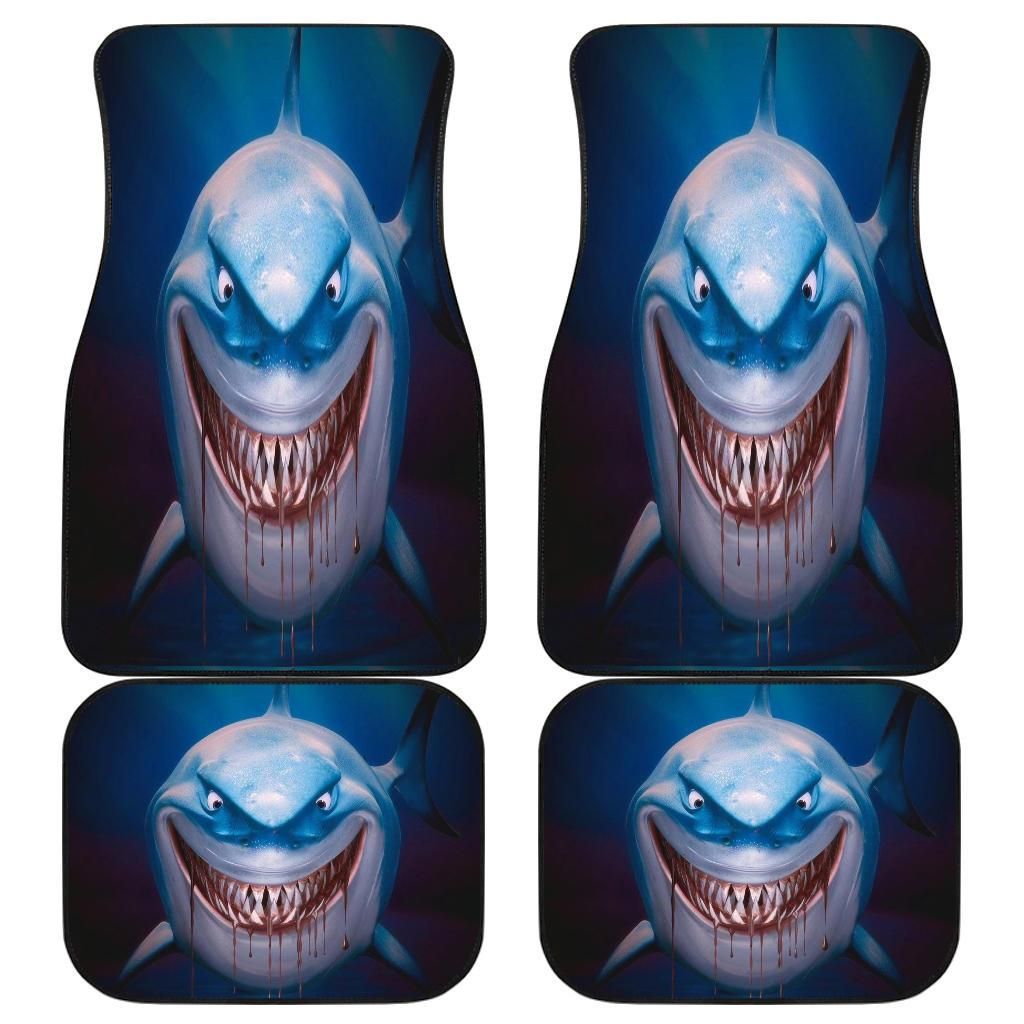 Shark Funny Front And Back Car Mats Personalized Car Seat Floor Mat Custom Print