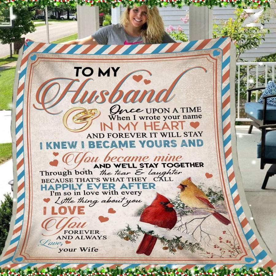 Zalooo – Blanket – Cardinal – To my husband – Happily ever after