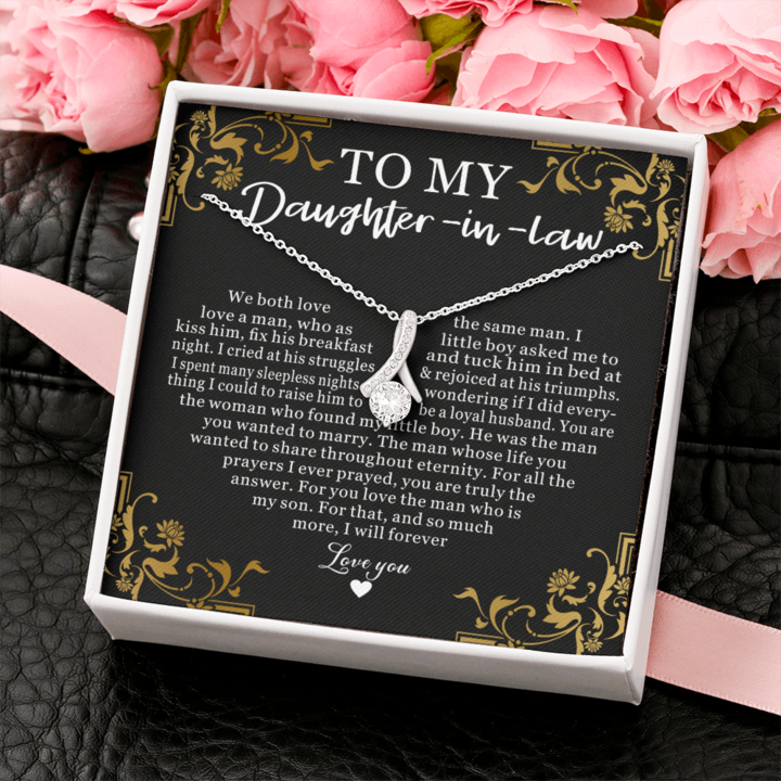 To My Daughter-In-Law  You Are The Woman Who Found My Little Boy Alluring Necklace Lx336D