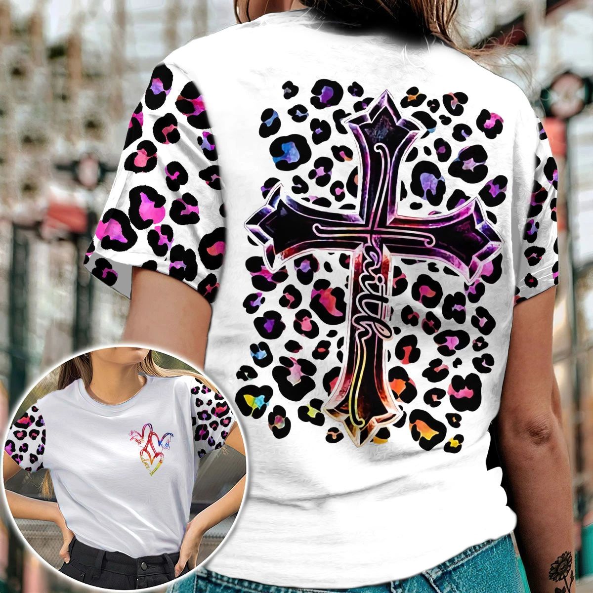 Faith Leopard Pattern 3D All Over