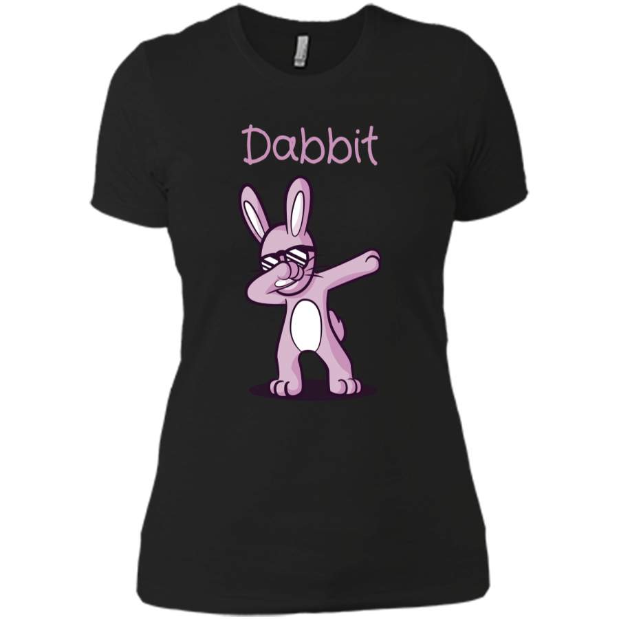 Dabbit Dabbing Easter Bunny Shirt Easter Gift for Kids Next Level Ladies Boyfriend Tee