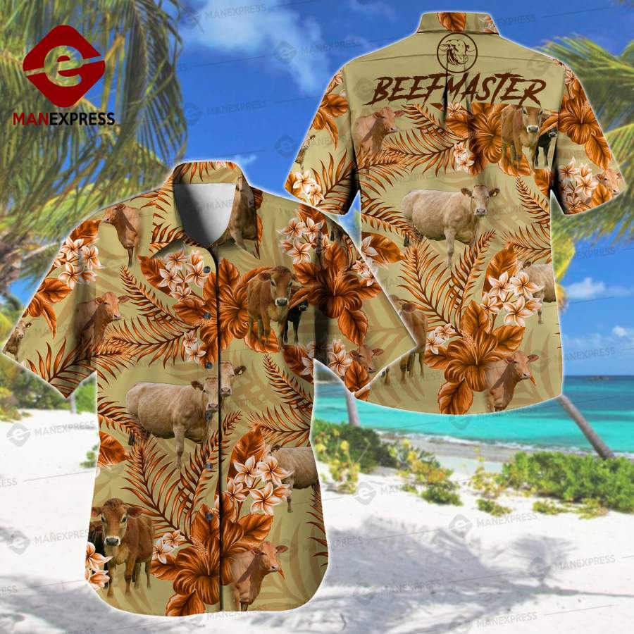 Beefmaster Cattle Printed Hawaiian Shirt Lxo Ha4081