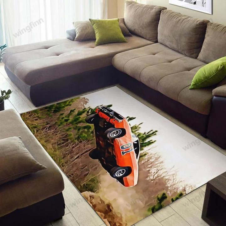 General Lee The Dukes Of Hazzard Good Ole Boy Dodge Charger Area Rug