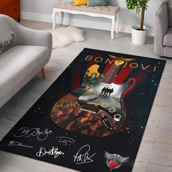 Bon Jovi Area Rug Living Room Rug Home Decor Home Decor Bedroom Living Room Decor