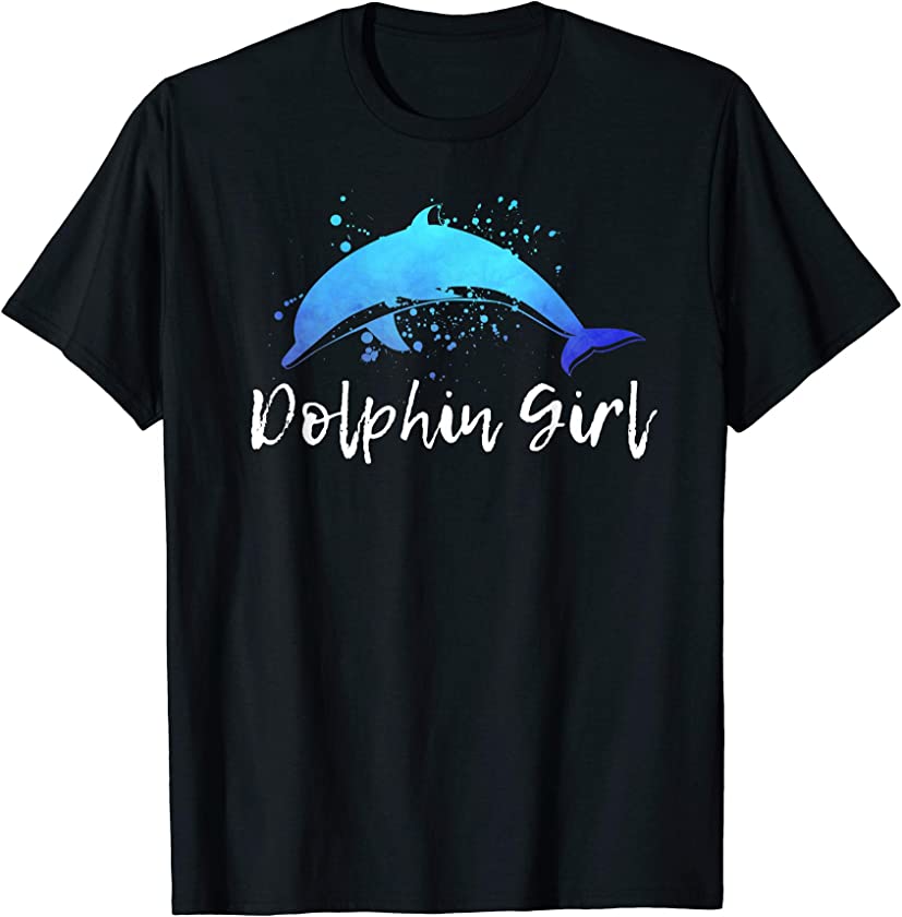 DOLPHIN GIRL Beach Animal Lover Women Mom Teen Tween Gift T-Shirt