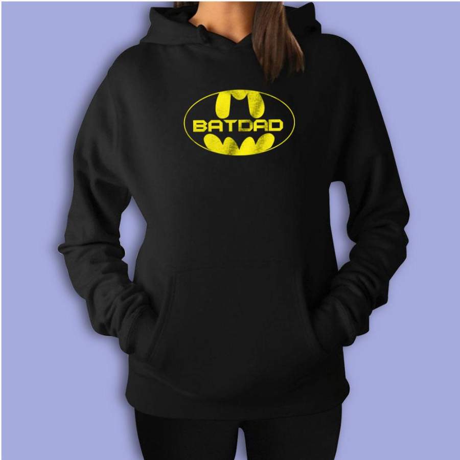 Bat Dad Batman Superhero Daddy Super Dad Fathers Day Women’S Hoodie