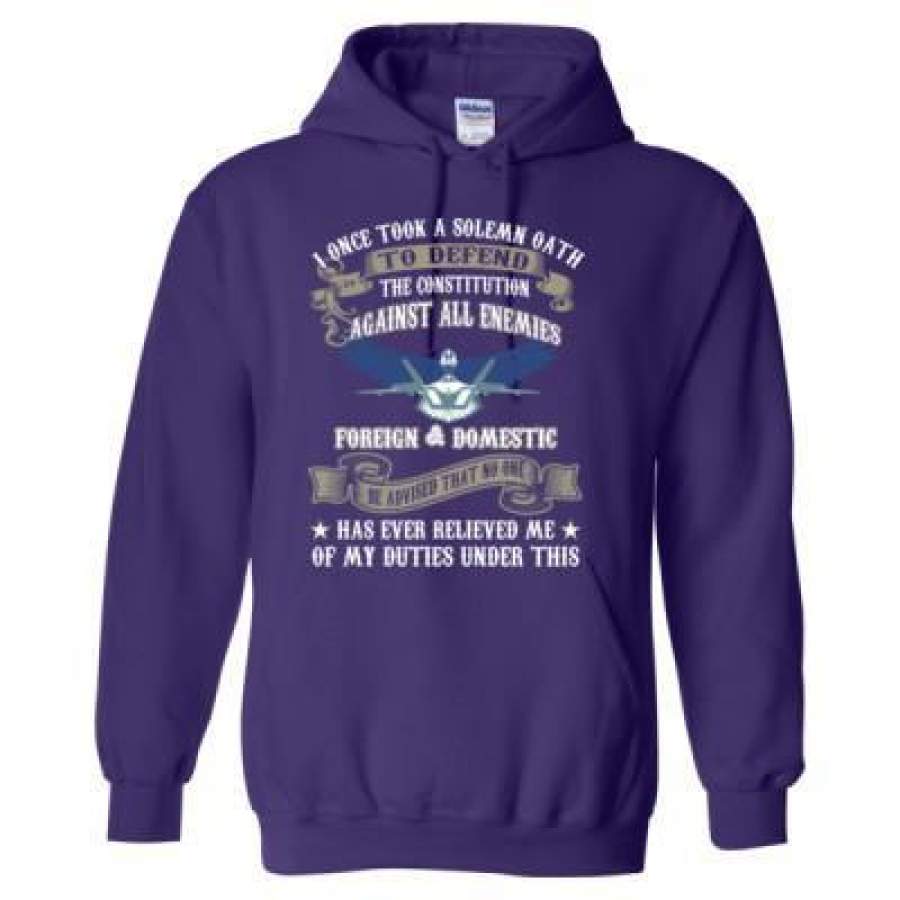 AGR I Once Took A Solemn Oath To Defend Constitution Duties – Heavy Blend™ Hooded Sweatshirt