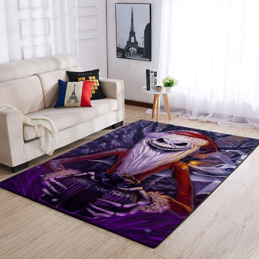 Scary Santa Jack Skellington – The Nightmare Before Christmas – Halloween Area Rug OFD 190909