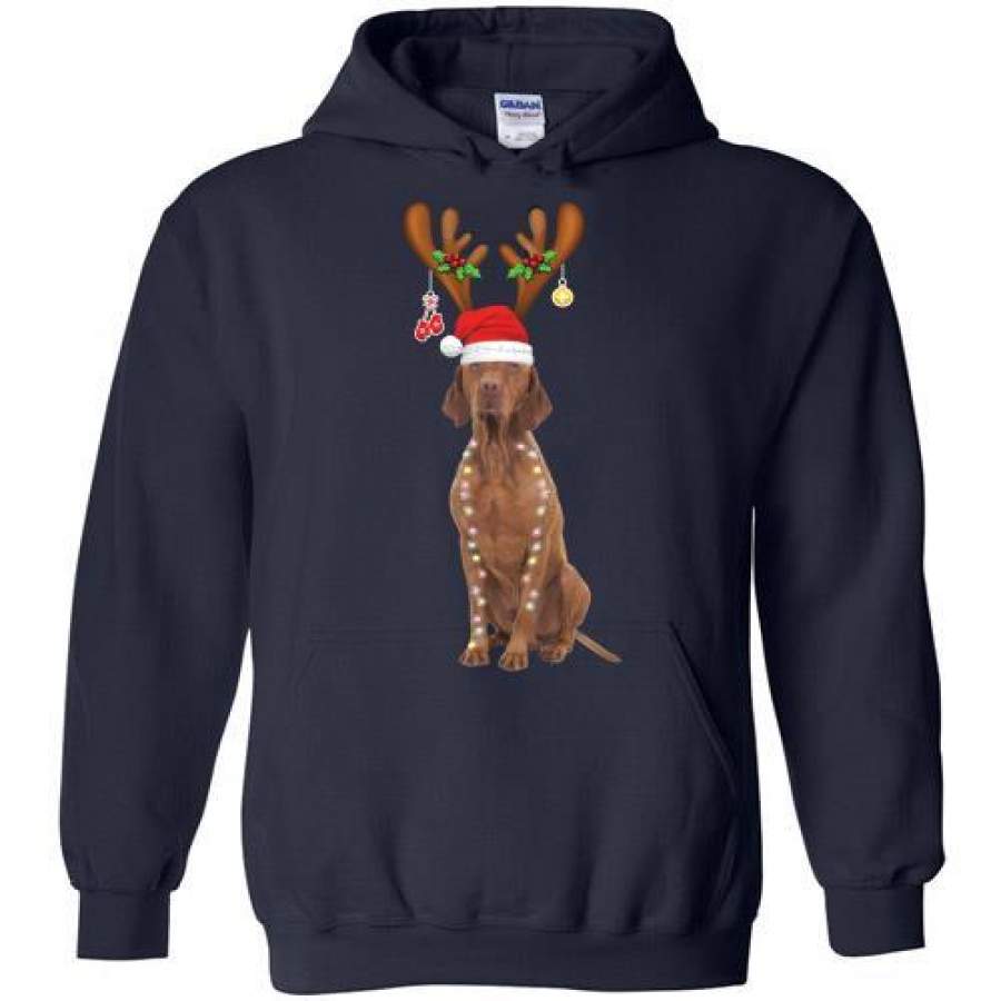 Vizsla gorgeous reindeer Christmas Hoodie
