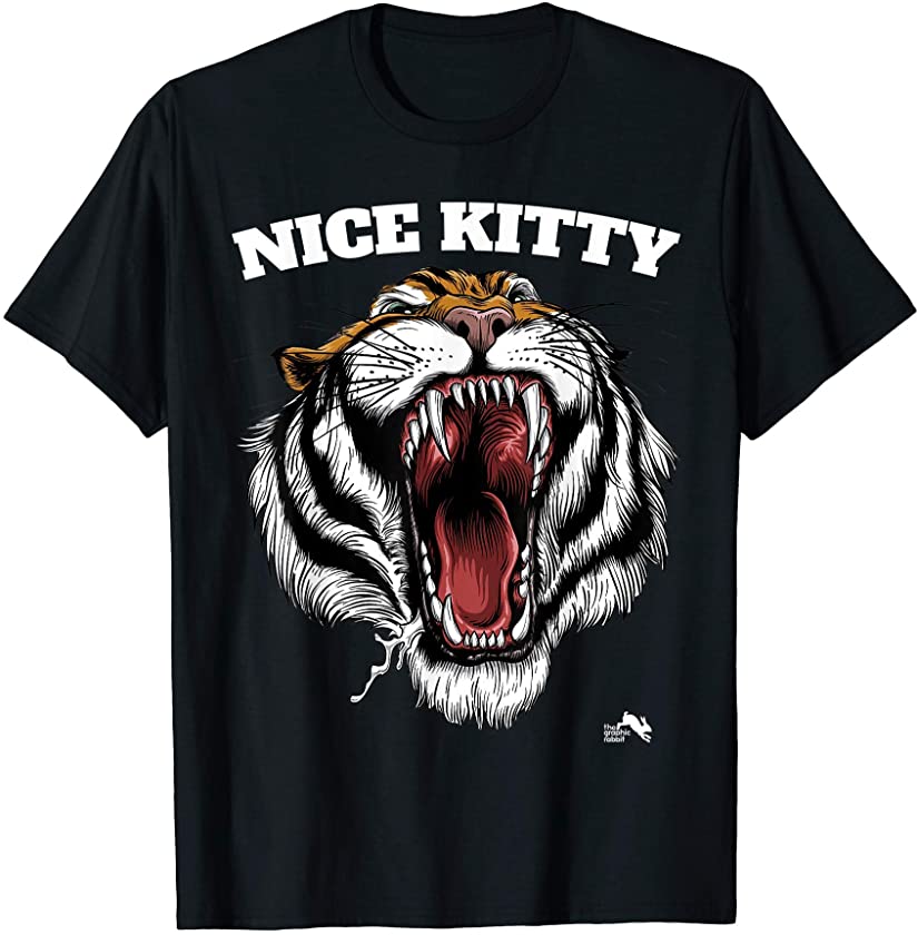 Tiger Lover Gift – Nice Kitty – Big Cats – Tiger Roaring T-Shirt