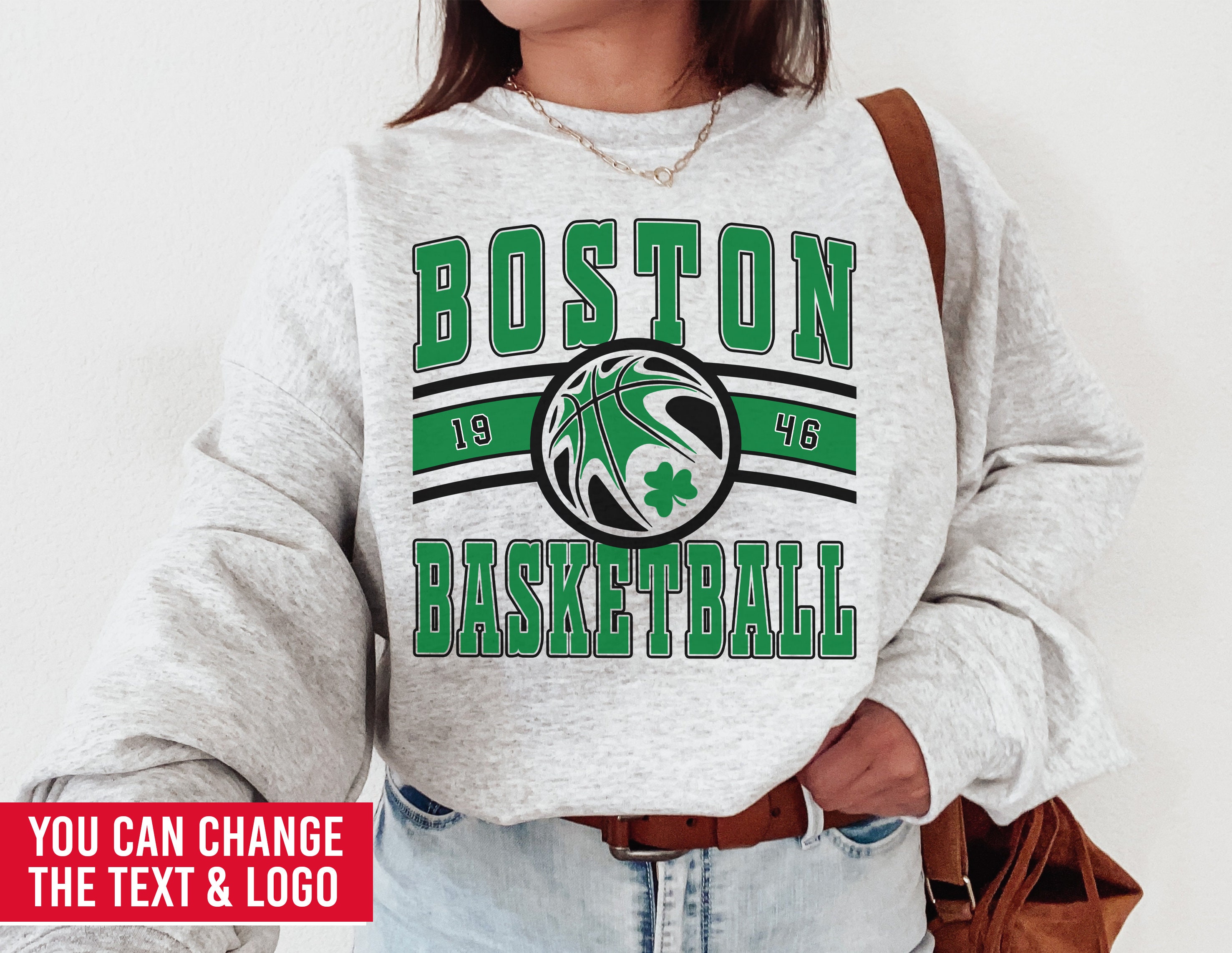 Boston Celtic, Vintage Boston Celtic Sweatshirt T-Shirt, Celtics Sweater, Celtics T-Shirt, Vintage Basketball Fan Shirt, Retro Boston Shirt