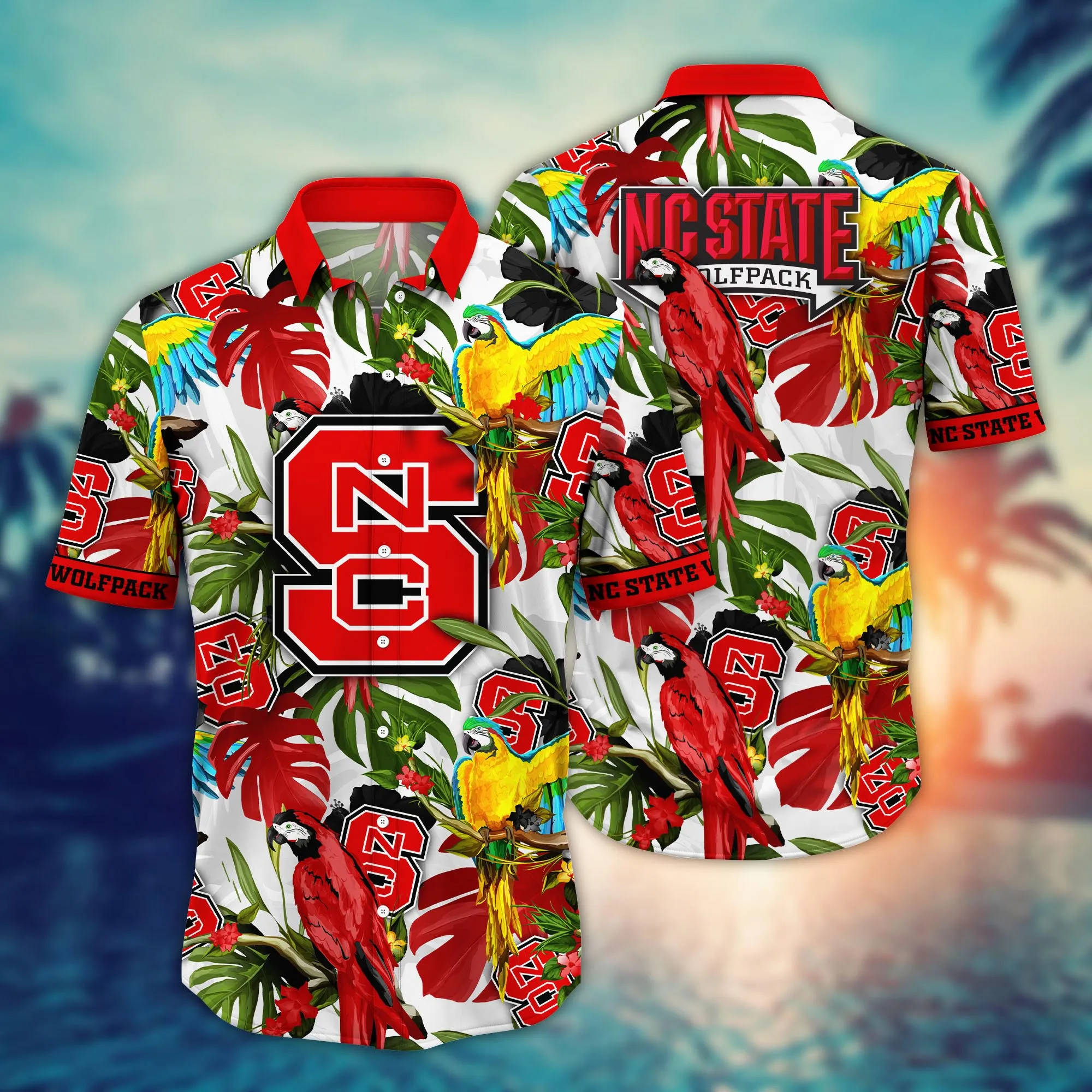 Nc State Wolfpack NCCA Hawaiian Shirt Coconut Watertime Aloha Shirt