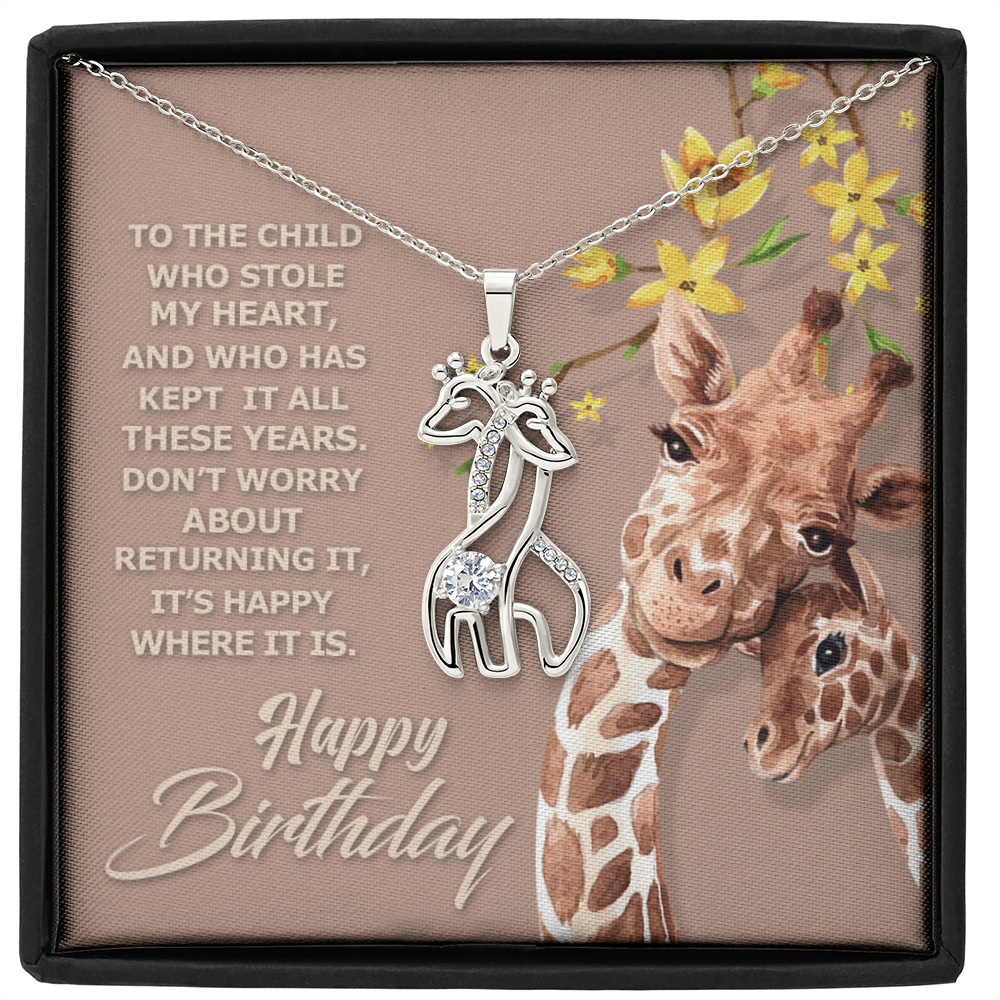 Birthday Gift Giraffe Necklace For Your Daughter/ Granddaughter