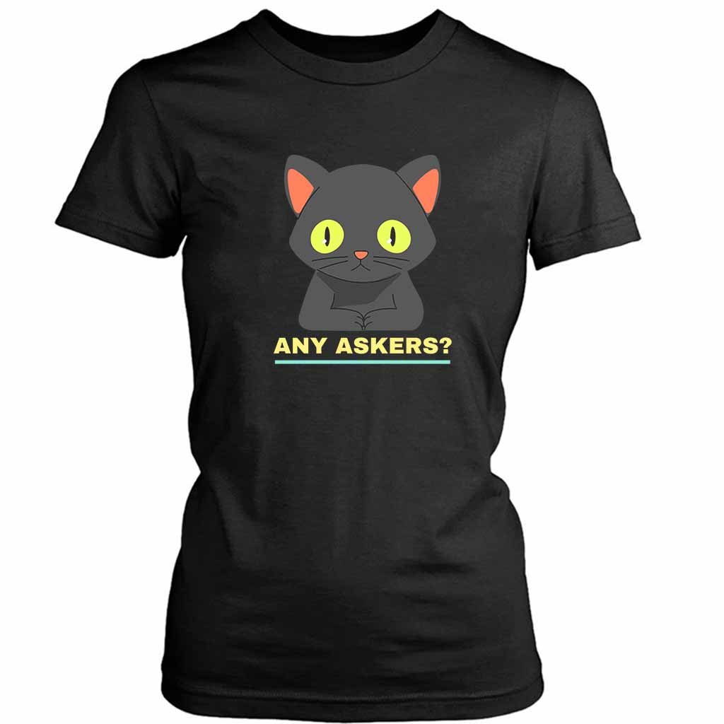 Any Askers Cat Kitten Meouw Overcome Women’s Tee T-Shirt