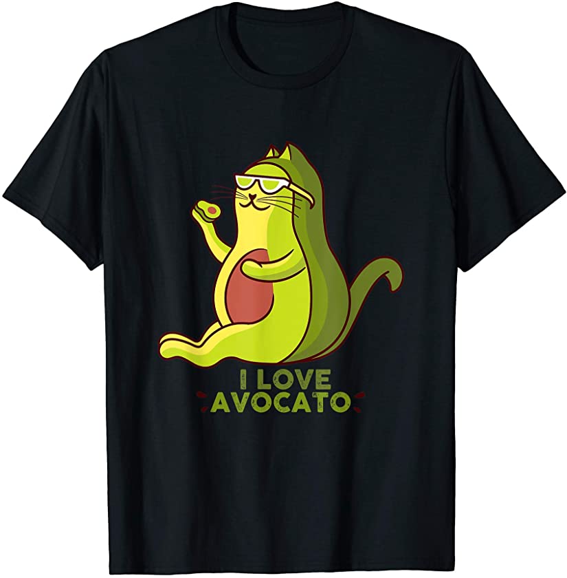 Avocato Funny Avocado Lover Cat Funny Avogato Kitten T-Shirt