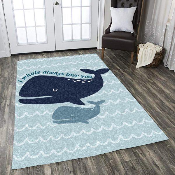 Whale Art Home Decor Rectangle Area Rug 2