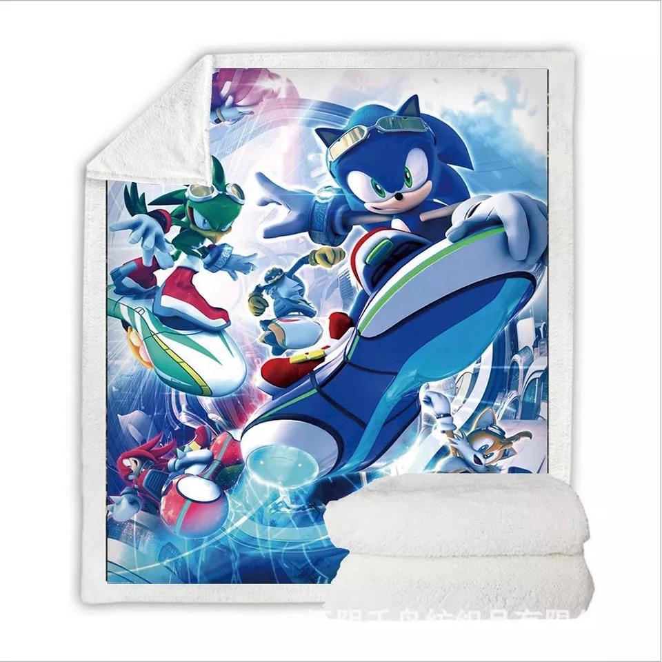 Sonic Lost World Sonic The Hedgehog #11 Blanket – Hoodie Blanket Super Soft Cozy Sherpa Fleece Throw Blanket – Hoodie Blanket