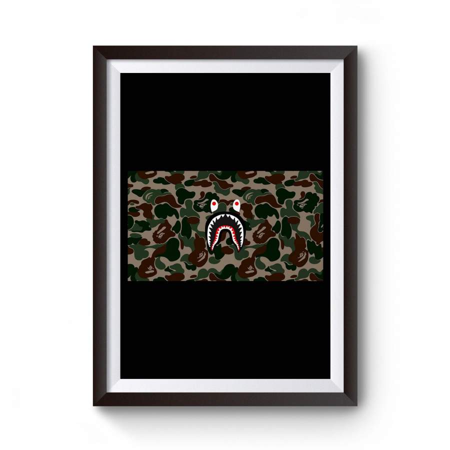 Bape Shark Camo Hypebeast Poster