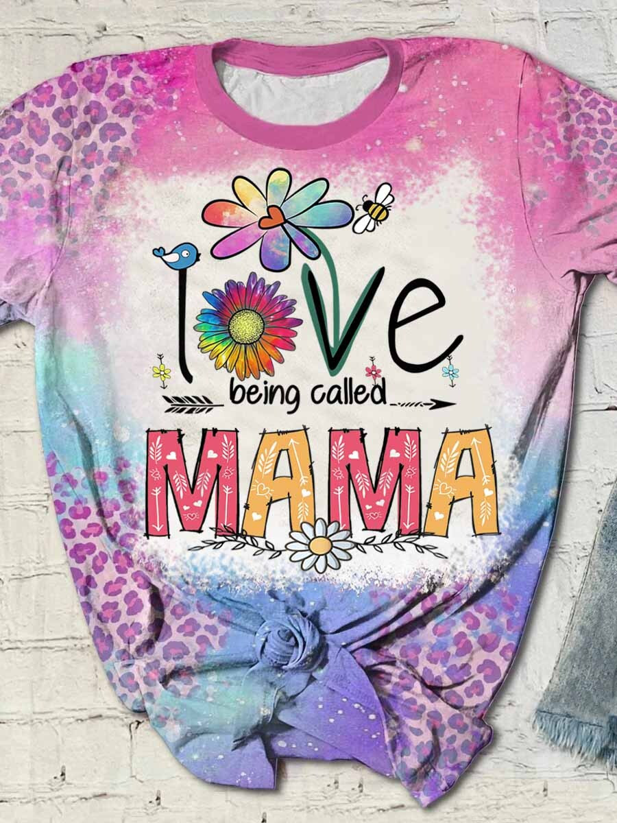 Hippie Mom Love Being Called Mama Daisy Pinky Leopard Twinkle 3D T-Shirt Hoodies Customize- Gtsz014