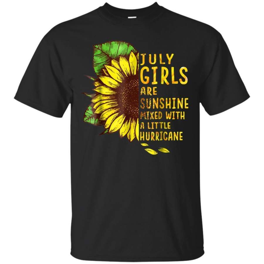 AGR July Girls Are Sunshine Mixed With Hurricane Tshirt Jaq T-shirt