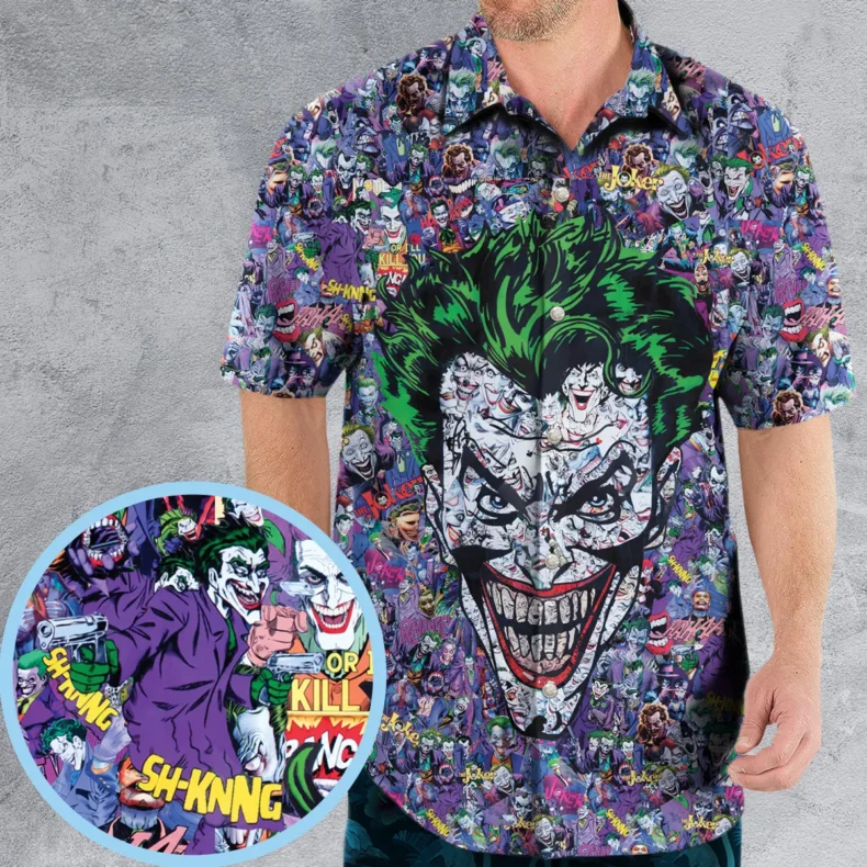 Joker The Most Favourite Characters Pattern Hawaiian Shirt