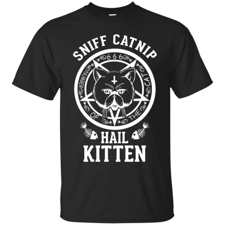 AGR Sniff Catnip Hail Kitten Number Of The Cats 666 T-Shirt