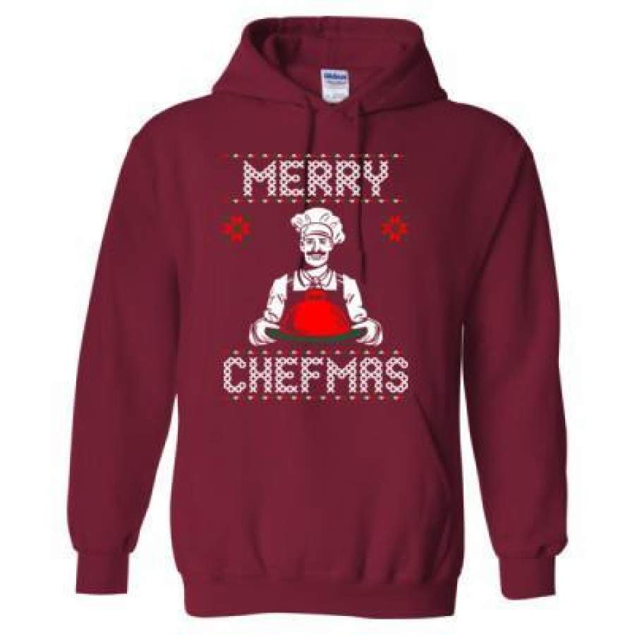 Agr Merry Chefmas Ugly Christmas Sweater 2023 – Heavy Blend™ Hooded Sweatshirt
