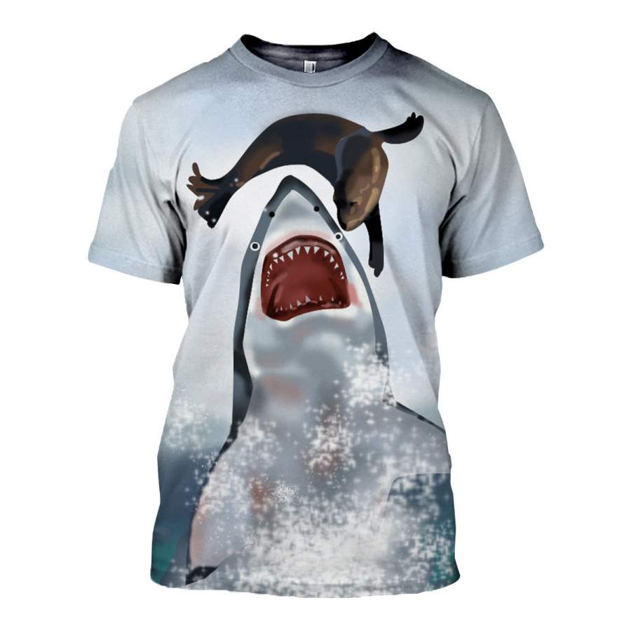 3D All Over Printed Shark T Shirt Hoodie 18128