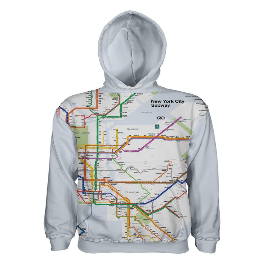 New York Subway Pullover Hoodie