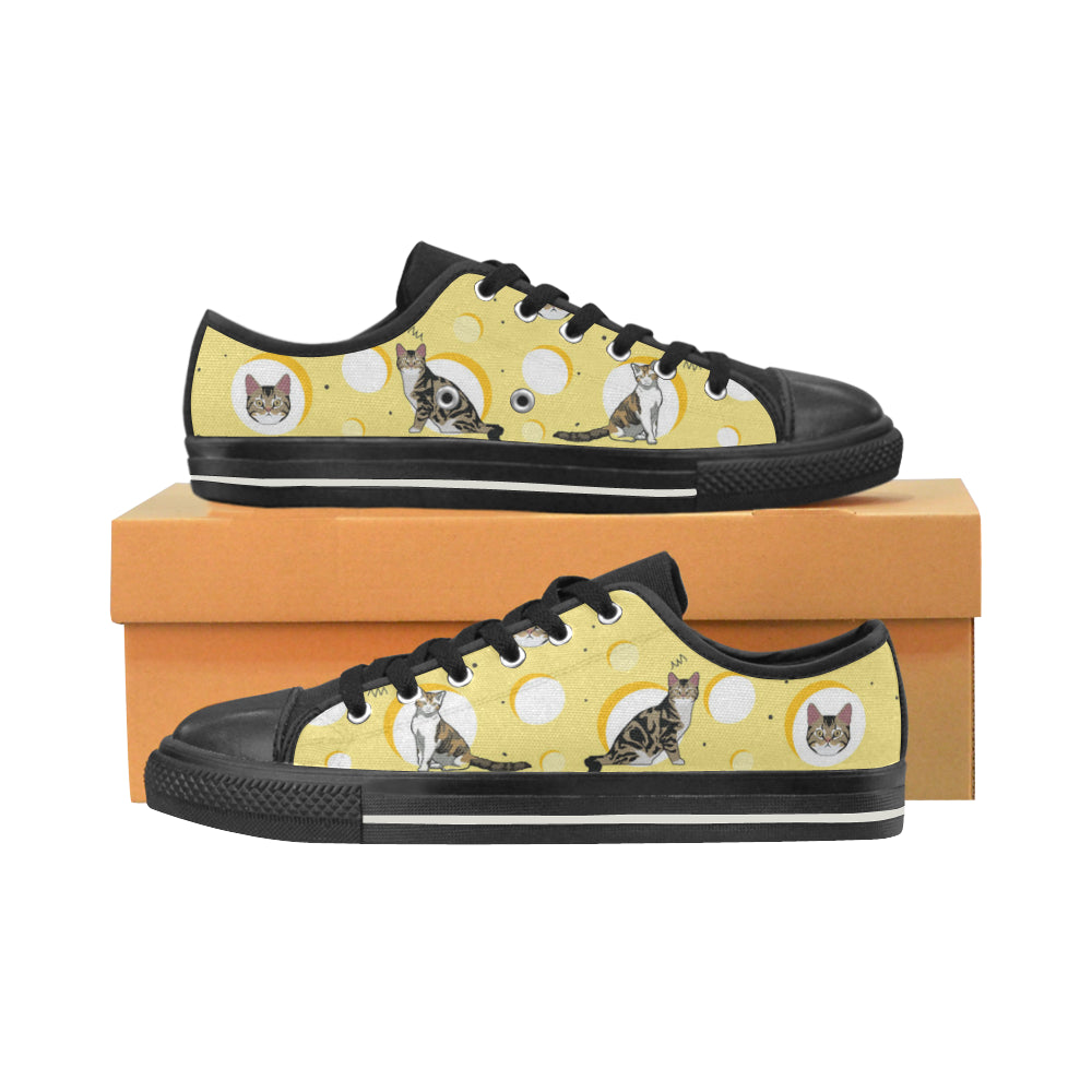 American Wirehair Black Women’s Classic Canvas Shoes