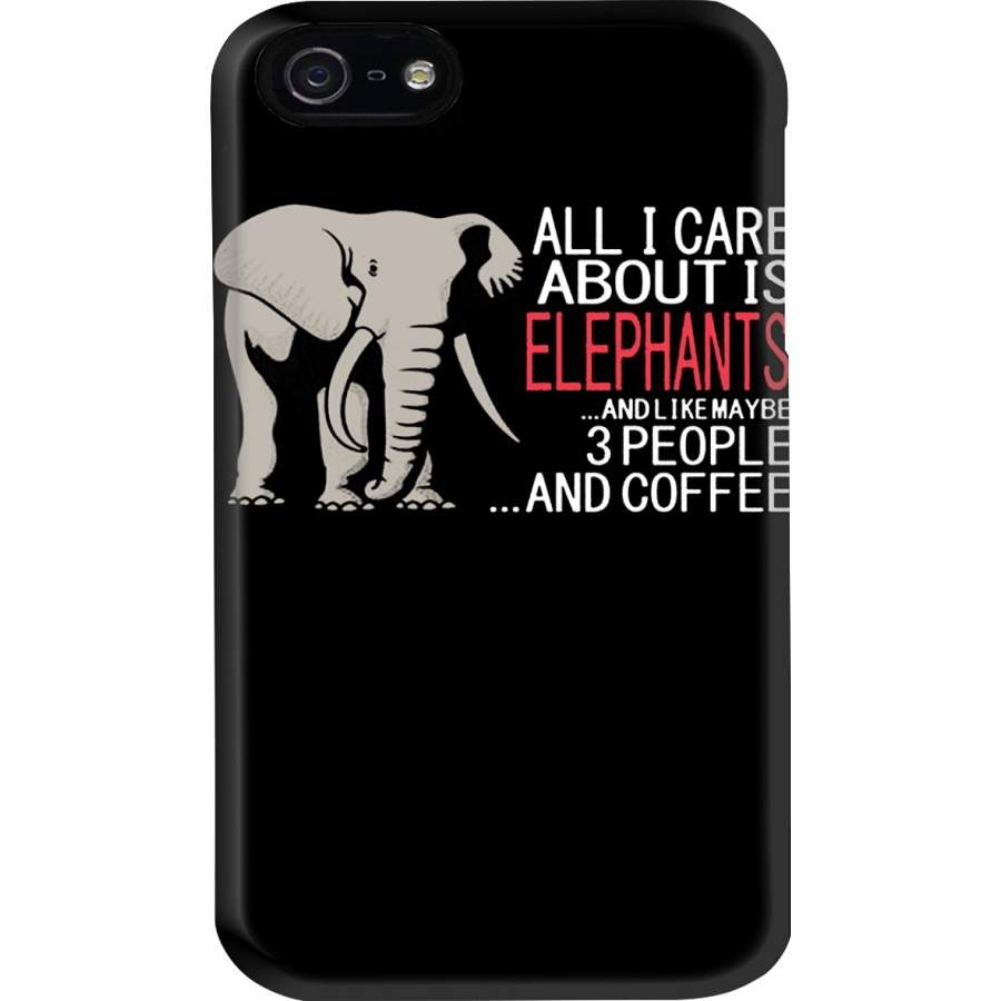 I Care About Elephant, Three People And Coffee Phone case