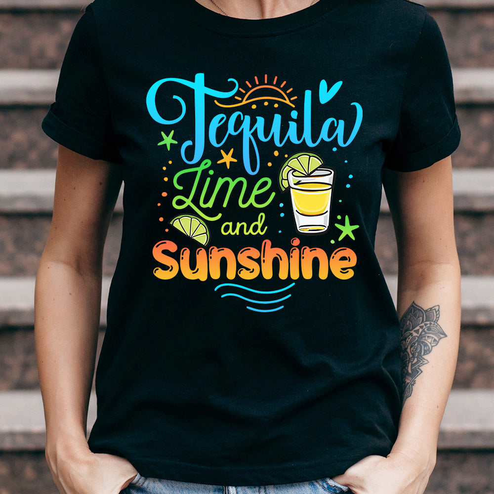 Wine Tequila Lime And Sunshine Dnrz2904004Y Dark Classic T Shirt