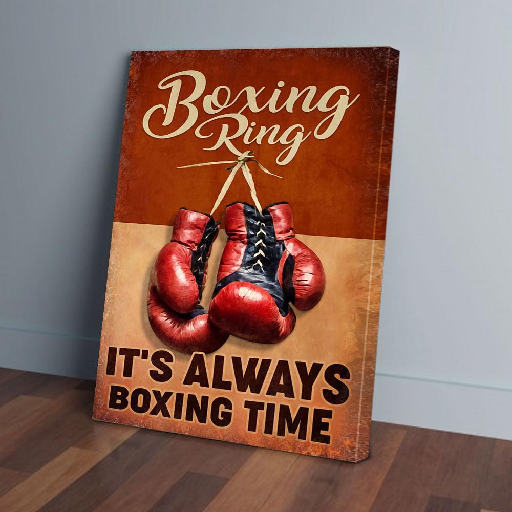 Canvas Artwork Boxing Ring Is Always Boxing Time Vertical Canvas Wall Art Elegant Canvas Home Decoration