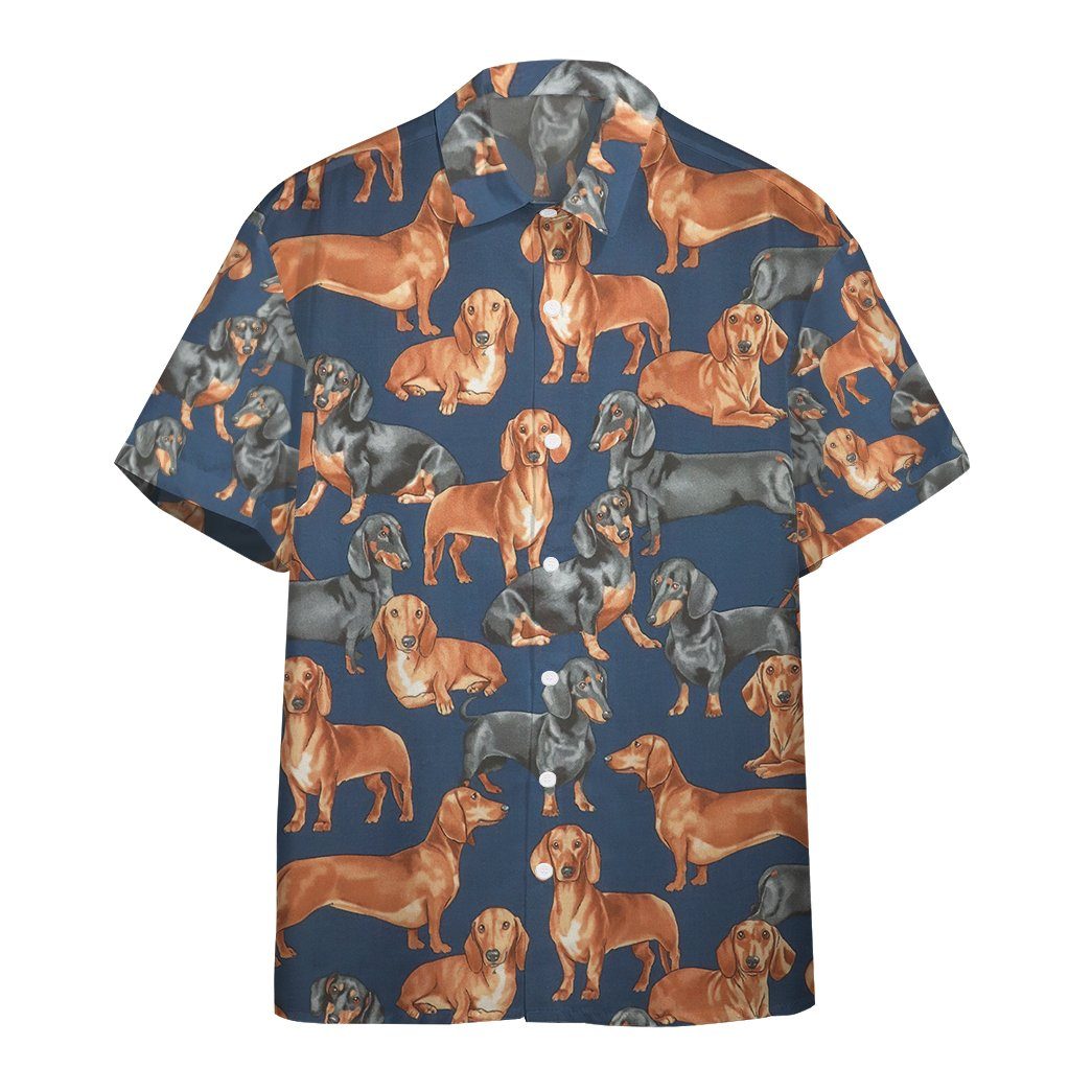 Gearhumans Dachshunds Dogs Custom Hawaiian Shirt Ha66007