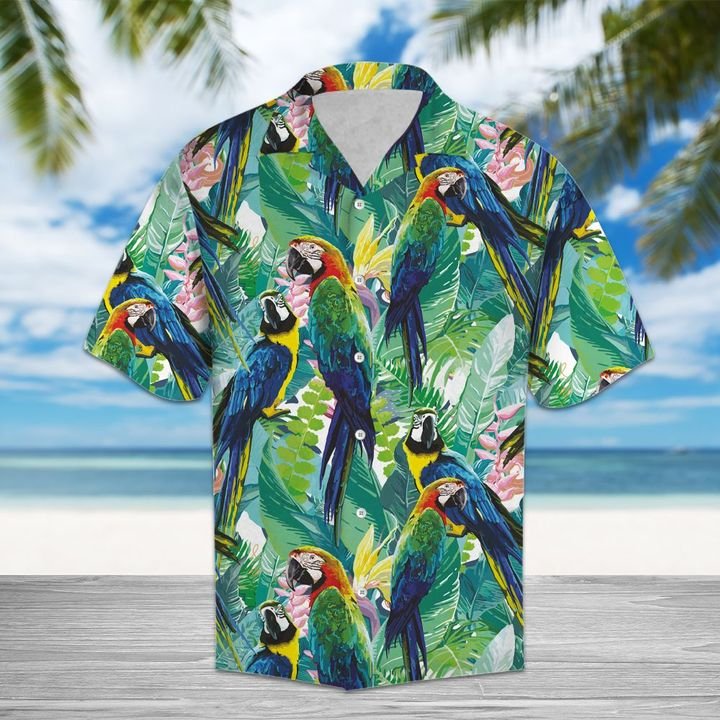 Amazing Parrot Hawaiian Shirt Summer Button Up For Men, Women, Couple