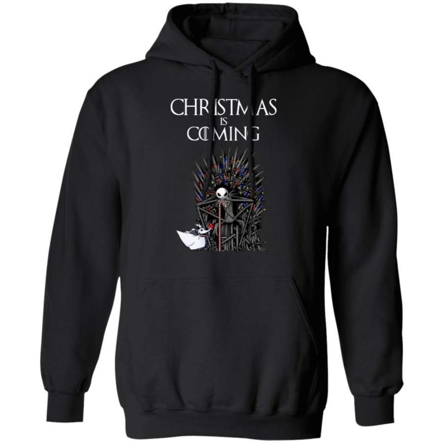 Christmas Is Coming Jack Skellington Thrones Hoodie Xmas Gift Shirt MT11