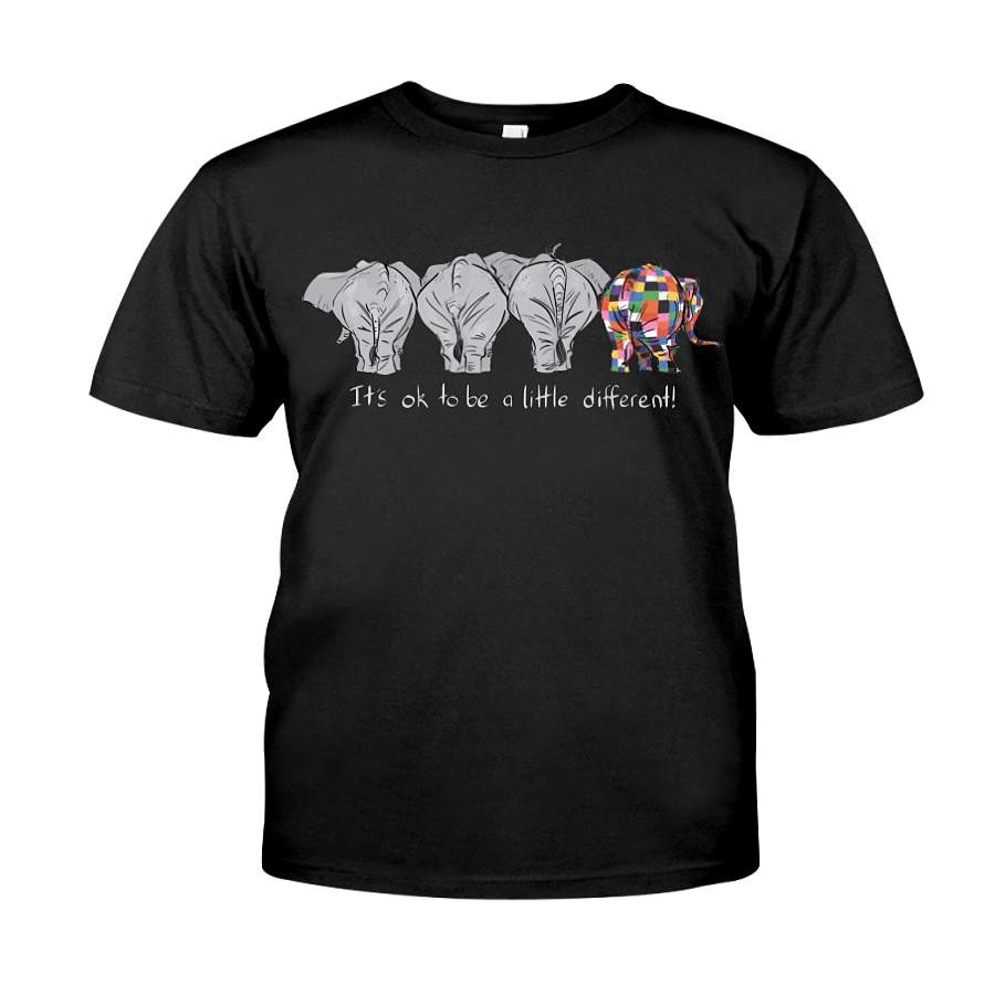 Elephants – It’s Ok To Be A Little Different Classic T-shirt Unisex Shirt For Women/men – T-Shirt