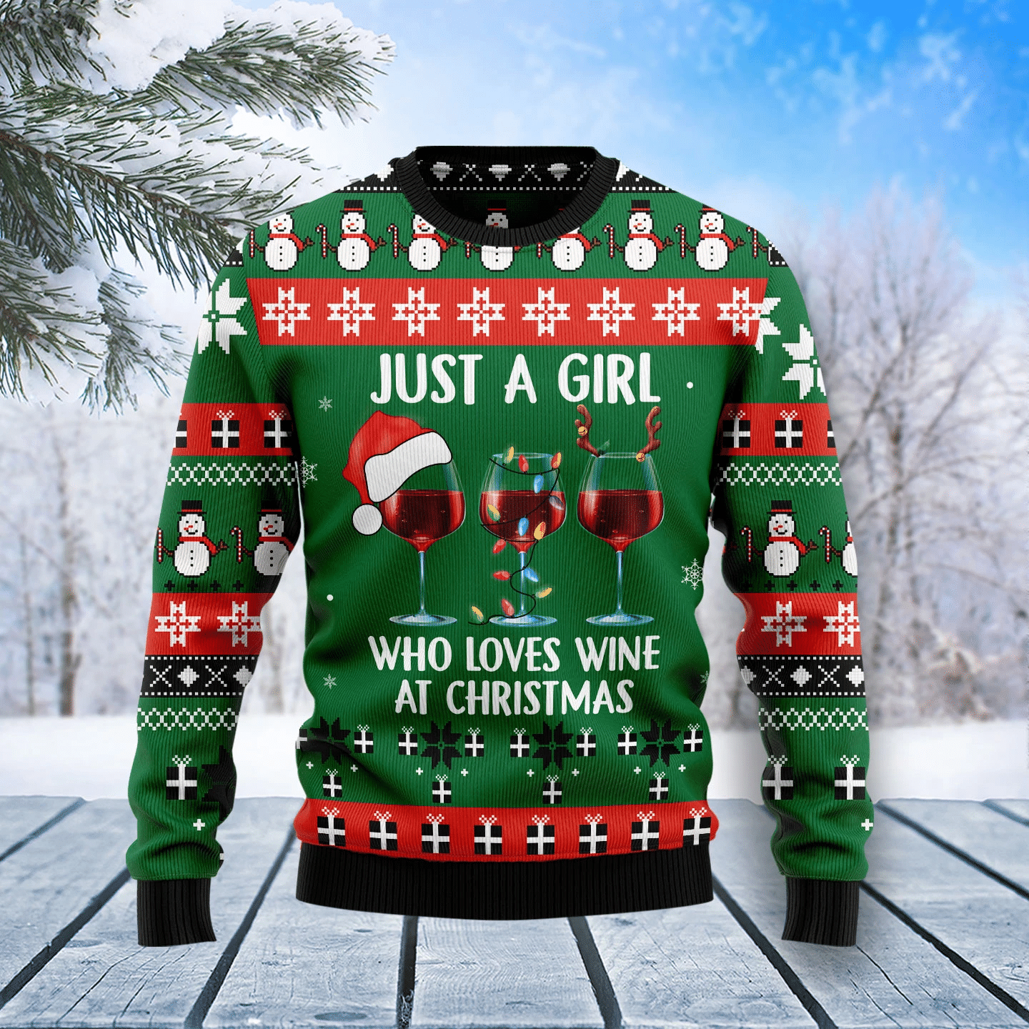 Wine Xmas Christmas Ugly Sweater