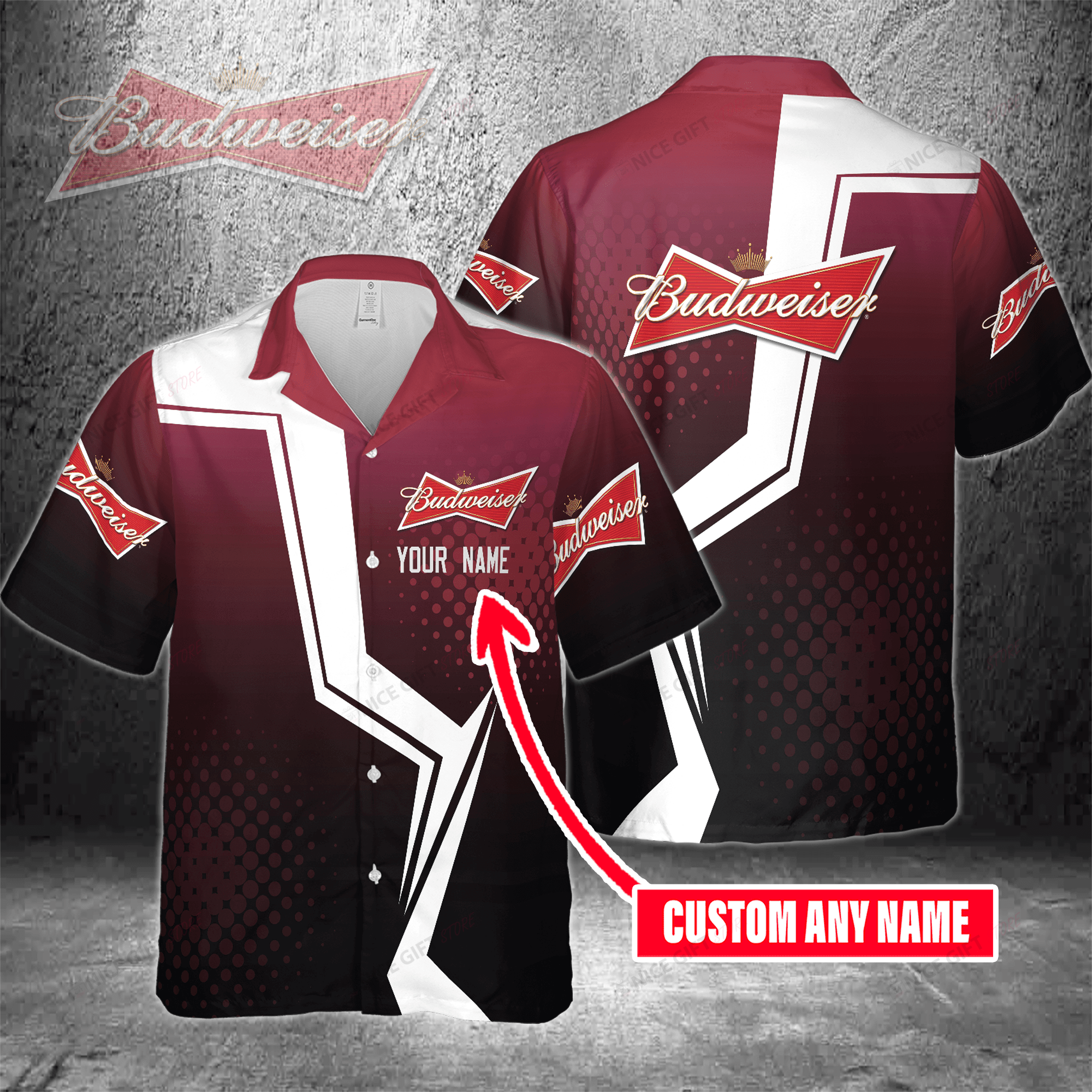 Budweiser Custom Name Hawaiian Shirt 3Hs-K8F4