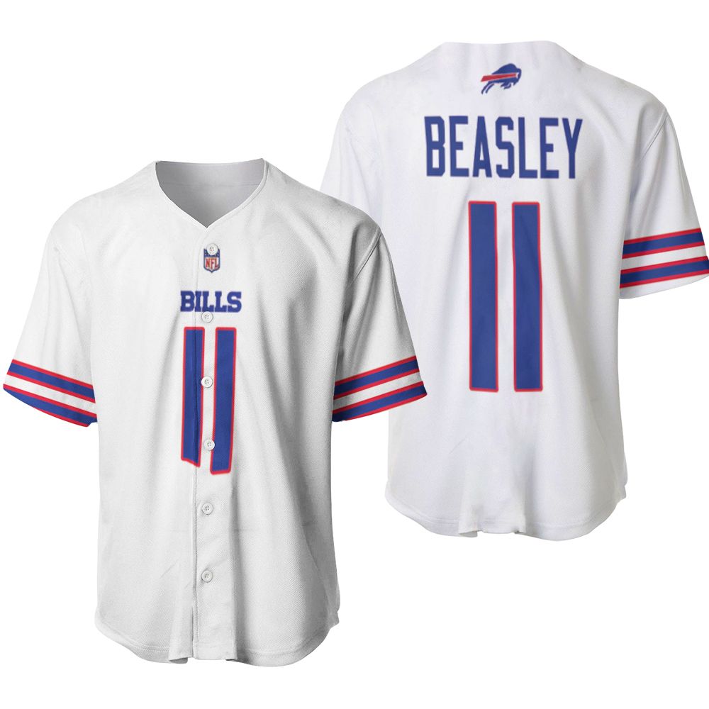 Buffalo Bills Cole Beasley #11 NFL Great Player American Football Team Game White 3D Designed Allover Gift For Bills Fans Baseball Jersey