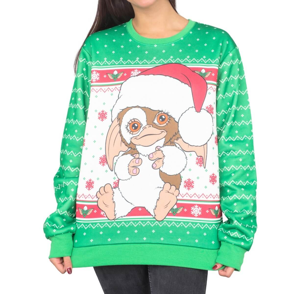 Women’S Gremlins Gizmo Santa Ugly Christmas Sweater