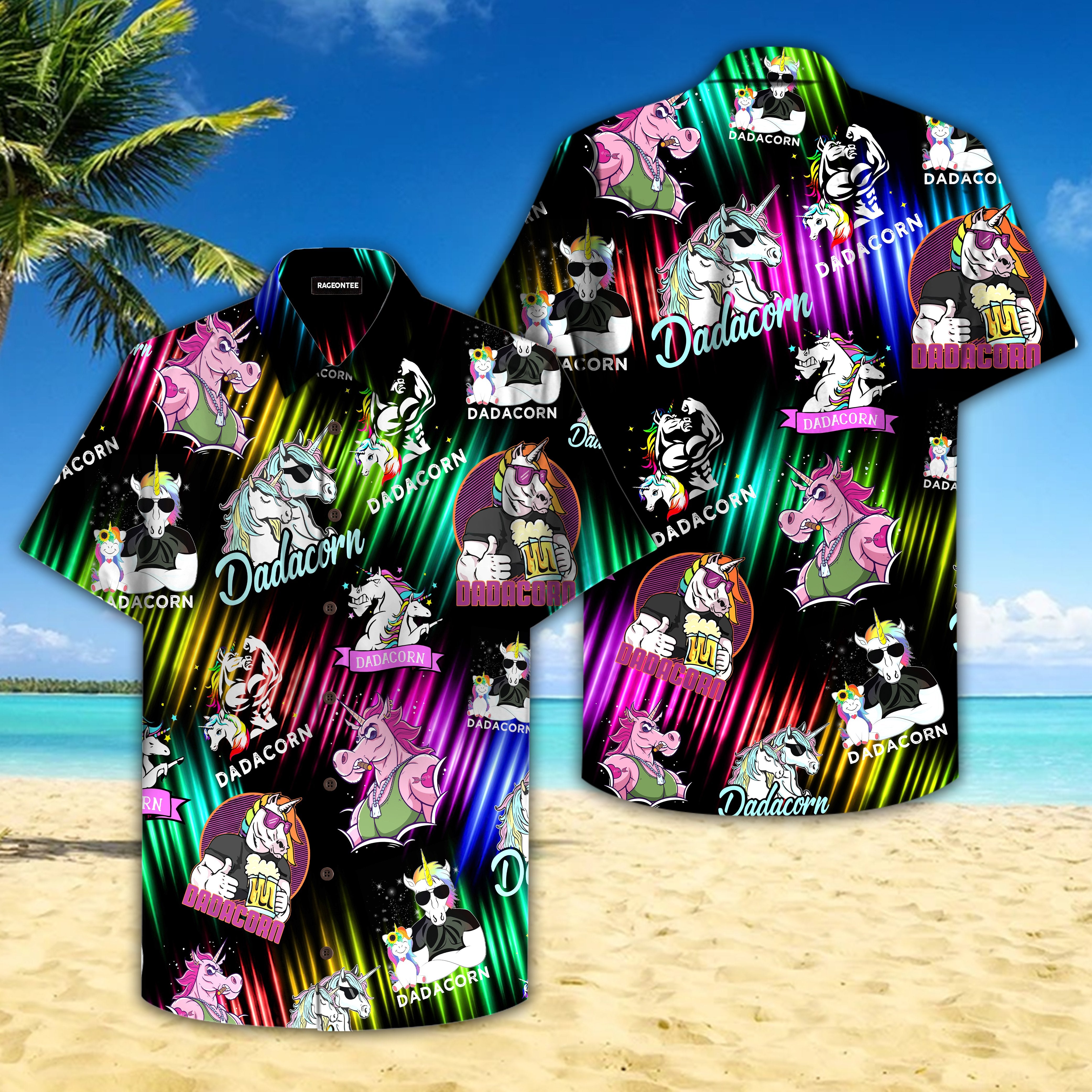 Dad Dadacorn Neon Hawaii Shirt For Men Women Adult Ha35357