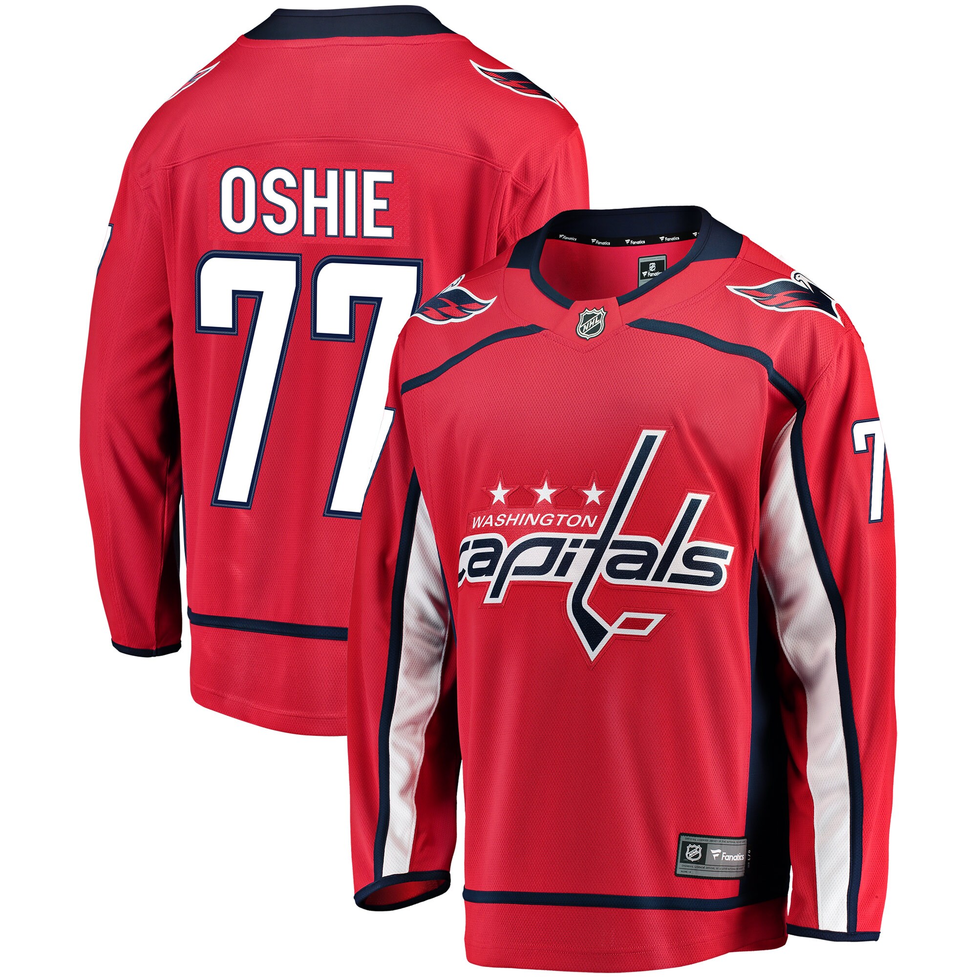 Men's Washington Capitals TJ Oshie Red Breakaway Player Jersey