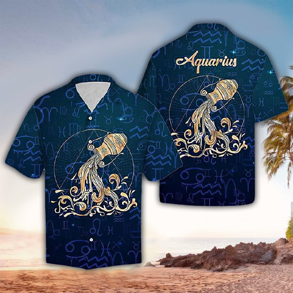 Aquarius Hawaii Lover Shirt Aloha Ha24123