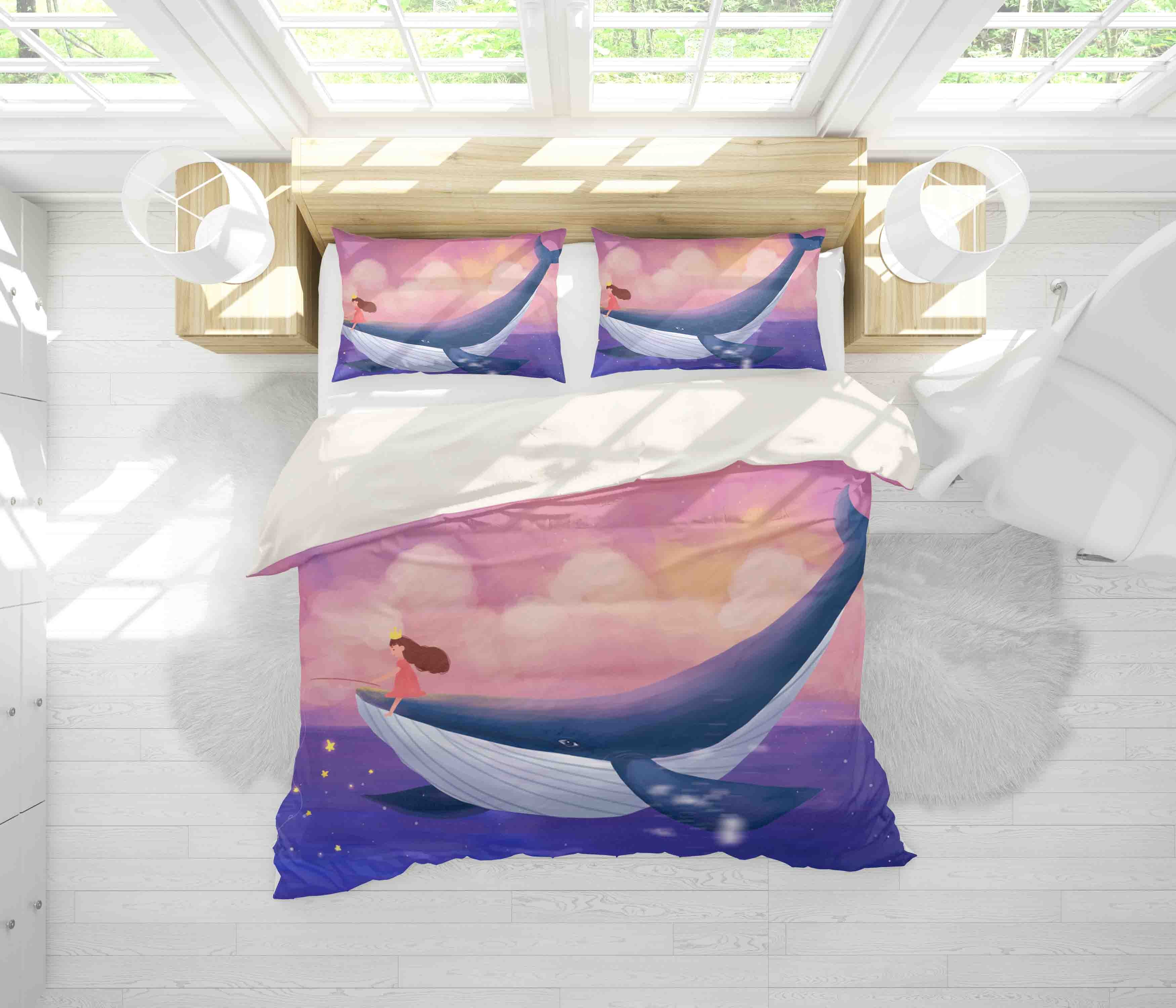 3D Whale Quilt Cover Set Bedding Set Pillowcases 108