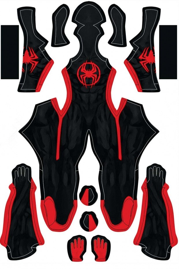 2022 SPIDER-VERSE Miles Morales Costume Cosplay Lycra Spandex Superhero Across The Spidey Verse Zentai Suits Halloween Costume alx