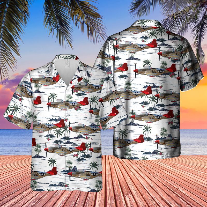 Red Tail Mustang Bunny Hawaiian Shirt  Unisex  Adult  Hw7797