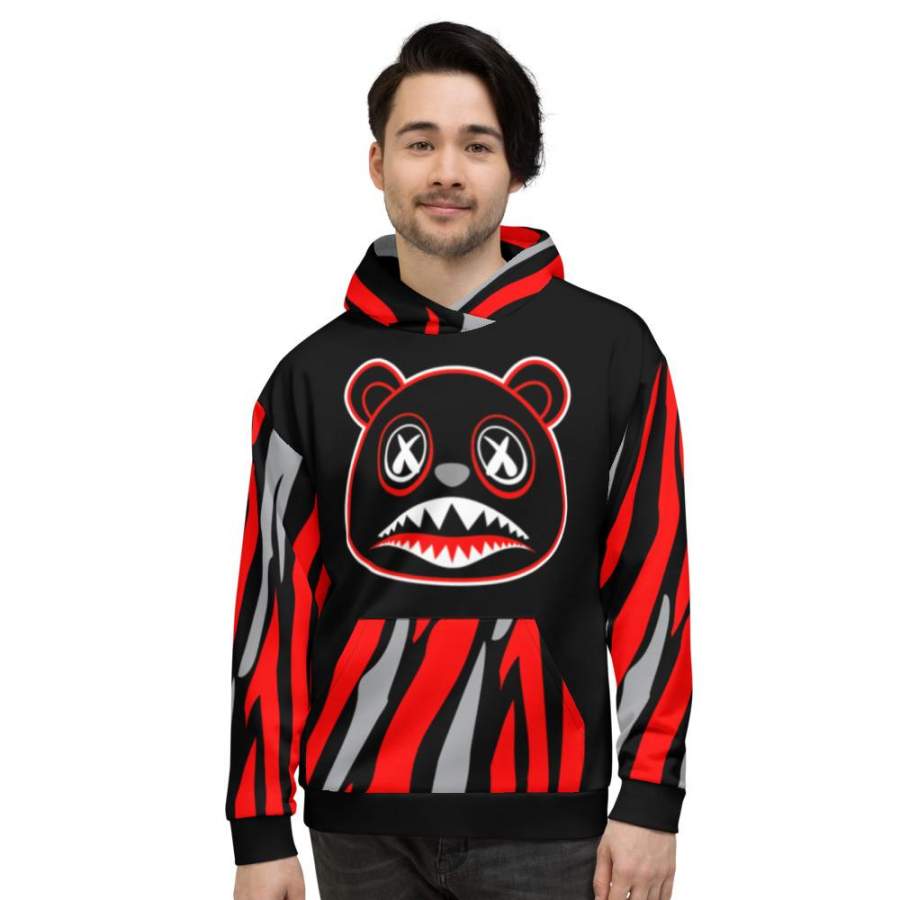 Red Zebra Dark Red Baws Hoodie