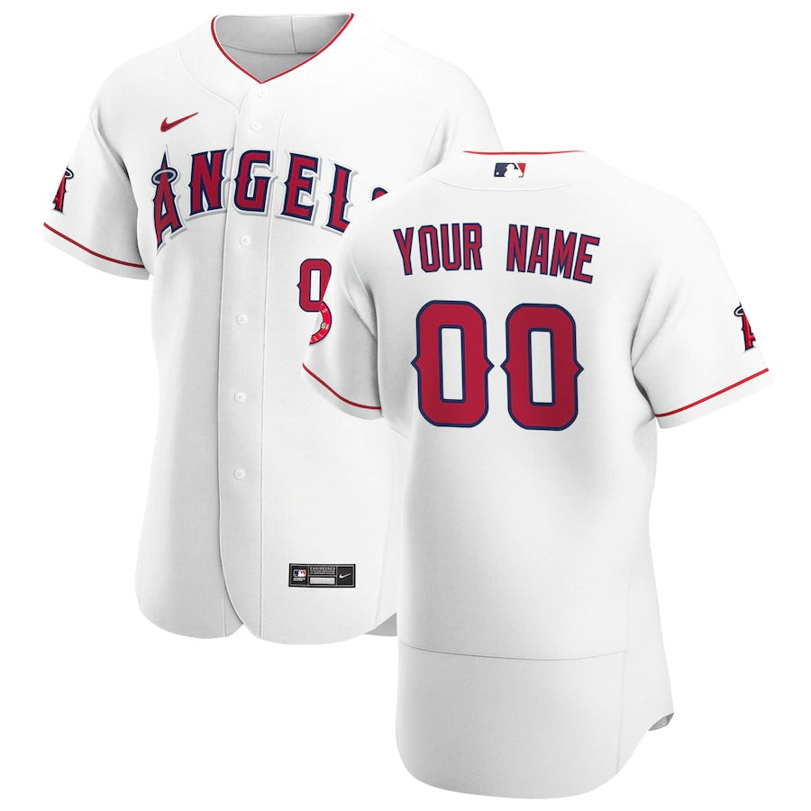 Men’S Los Angeles Angels Nike White Home Authentic Custom Jersey